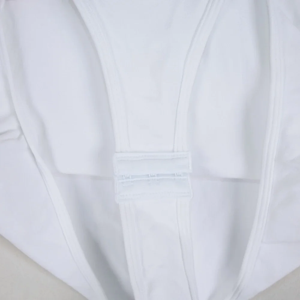 DYNAMIC Style 1058 Bodysuit White One‎ Size Short Sleeve Thong Nylon Spandex - Picture 6 of 8